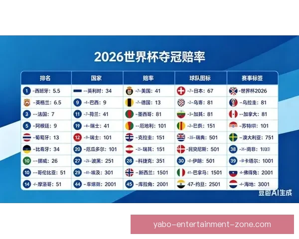 2026世界杯冠军赔率预测解析热门球队前景及投注建议